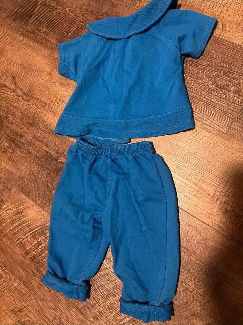 Vintage Sesame Street Cookie Monster Royal Blue Short Sleeve Set